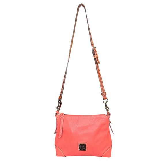 Dooney & Bourke Pebble Grain Small Kiley Hobo Crossbody Bag in Coral | EUC - Picture 2 of 12